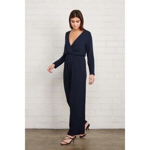 NWT Rachel Pally Long Sleeve V Neck Midnight Navy Blue Lazarus Jumpsuit Size XL